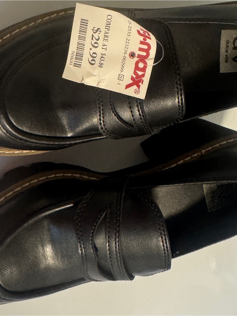Dolce Vita Black Platform Lug Penny Loafers - Picture 8 of 8